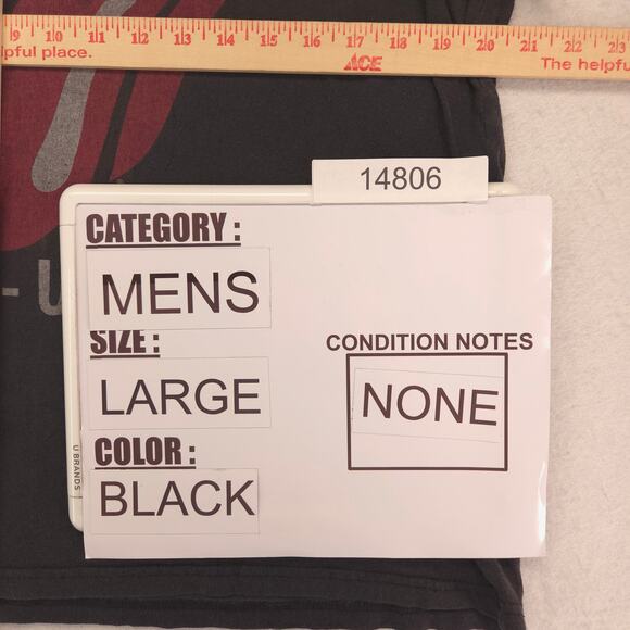 The Rolling Stones 1975 US Tour Band Crew Neck T Shirt Mens Size L Black - Picture 8 of 9